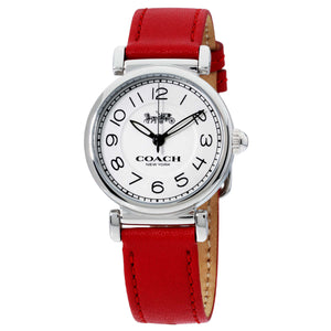 Buy Shop Coach Madison White Dial Red Leather Strap Watch for Women - 14502407 USA Online