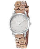 Buy Shop Coach Perry White Dial Brown Floral Leather Strap Watch for Women - 14502873 USA Online