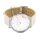Buy Shop Coach Perry White Dial White Leather Strap Watch for Women - 14503117 USA Online