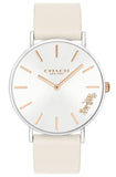 Buy Shop Coach Perry White Dial White Leather Strap Watch for Women - 14503117 USA Online