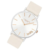 Buy Shop Coach Perry White Dial White Leather Strap Watch for Women - 14503117 USA Online
