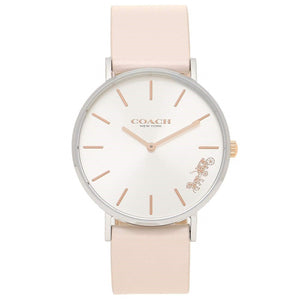 Buy Shop Coach Perry White Dial Pink Leather Strap Watch for Women - 14503118 USA Online