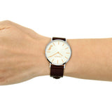 Buy Shop Coach Perry White Dial Brown Leather Strap Watch for Women - 14503154 USA Online