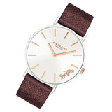 Buy Shop Coach Perry White Dial Brown Leather Strap Watch for Women - 14503154 USA Online
