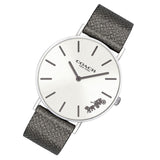 Buy Shop Coach Perry White Dial Grey Leather Strap Watch for Women - 14503155 USA Online