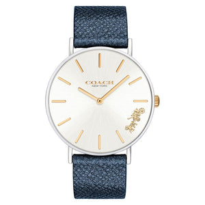 Buy Shop Coach Perry White Dial Blue Leather Strap Watch for Women - 14503156 USA Online