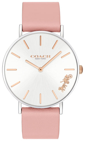 Buy Shop Coach Perry White Dial Pink Leather Strap Watch for Women - 14503118 USA Online