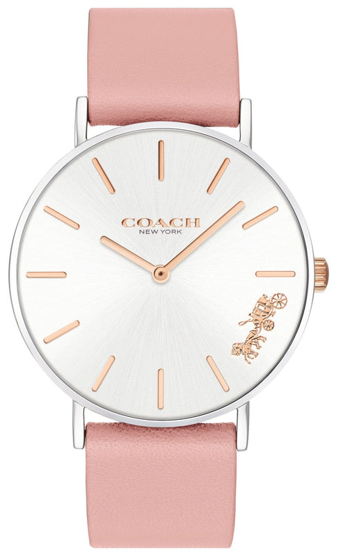 Buy Shop Coach Perry White Dial Pink Leather Strap Watch for Women - 14503118 USA Online