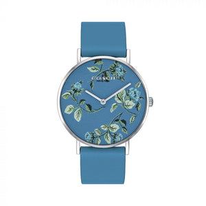 Buy Shop Coach Perry Floral Blue Dial Blue Leather Strap Watch for Women - 14503294 USA Online
