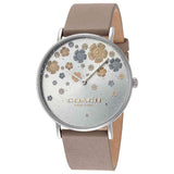 Coach Perry Quartz Silver Dial Brown Leather Strap Watch for Women - 14503326