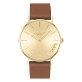 Buy Shop Coach Perry Gold Dial Brown Leather Strap Watch for Women - 14503331 USA Online