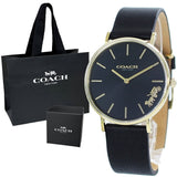 Buy Shop Coach Perry Black Dial Black Leather Strap Watch for Women - 14503333-C USA Online