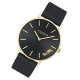 Buy Shop Coach Perry Black Dial Black Leather Strap Watch for Women - 14503333-C USA Online