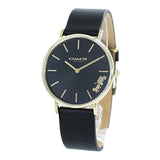 Buy Shop Coach Perry Black Dial Black Leather Strap Watch for Women - 14503333-C USA Online