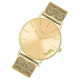 Buy Shop Coach Perry Gold Dial Gold Mesh Bracelet Watch for Women - 14503342 USA Online