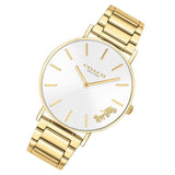 Buy Shop Coach Perry White Dial Gold Steel Strap Watch for Women - 14503345 USA Online