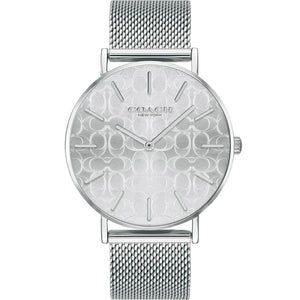 Buy Shop Coach Perry Quartz Silver Dial Silver Mesh Bracelet Watch for Women - 14503384 USA Online