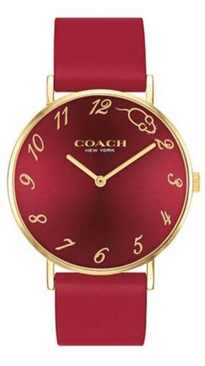 Buy Shop Coach Perry Red Dial Red Leather Strap Watch for Women - 14503486 USA Online