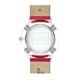 Buy Shop Coach Perry Silver Dial Red Leather Strap Watch for Women - 14503515 USA Online