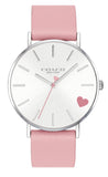 Buy Shop Coach Perry Silver Dial Pink Leather Strap Watch for Women - 14503516 USA Online