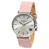Buy Shop Coach Perry Silver Dial Pink Leather Strap Watch for Women - 14503516 USA Online