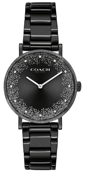 Buy Shop Coach Perry Black Ion Plated Dial Black Steel Strap Watch for Women - 14503641 USA Online