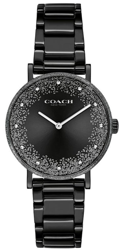 Buy Shop Coach Perry Black Ion Plated Dial Black Steel Strap Watch for Women - 14503641 USA Online