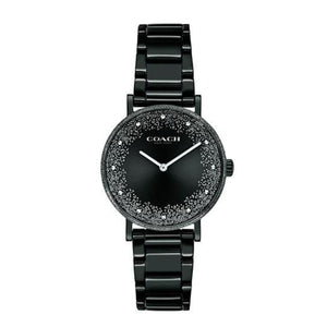 Buy Shop Coach Perry Black Ion Plated Dial Black Steel Strap Watch for Women - 14503641 USA Online