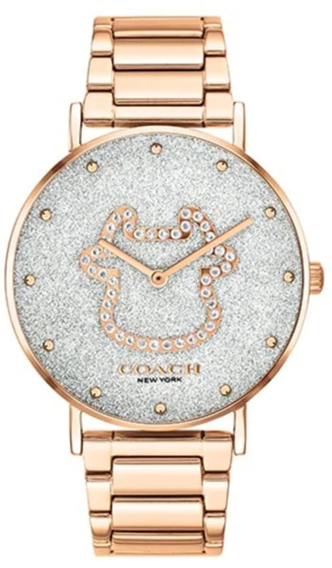 Buy Shop Coach Perry White Dial Rose Gold Steel Strap Watch for Women - 14503708 USA Online