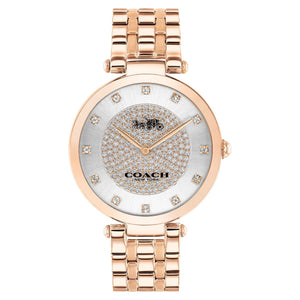 Coach Park Silver Dial Rose Gold Steel Strap Watch for Women - 14503735