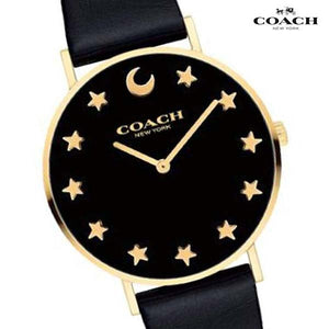 Buy Shop Coach Perry Black Dial Black Leather Strap Watch for Women - 14503042 USA Online