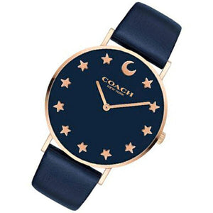 Buy Shop Coach Perry Navy Blue Dial Blue Leather Strap Watch for Women - 14503043 USA Online