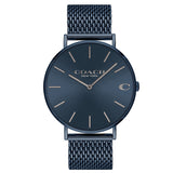 Coach Charles Blue Dial Blue Mesh Bracelet Watch for Men - 14602146