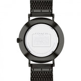 Coach Charles Black Dial Black Mesh Bracelet Watch for Men - 14602148