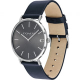 Coach Charles Grey Dial Black Leather Strap Watch for Men - 14602150