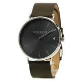 Coach Charles Grey Dial Brown Leather Strap Watch for Men - 14602153