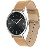 Coach Charles Black Dial Brown Leather Strap Watch for Men - 14602155