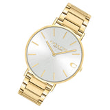 Coach Charles Silver Dial Gold Steel Strap Watch for Men - 14602430