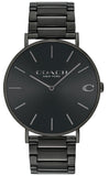 Coach Charles Black Dial Black Steel Strap Watch for Men - 14602431