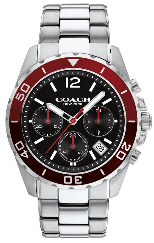 Buy Shop Coach Kent Black Dial Silver Steel Strap Watch for Men - 14602556 USA Online