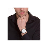 Buy Shop Emporio Armani Classic Quartz Chronograph White Dial Black Leather Strap Watch For Men - AR1807 USA Online