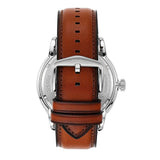 Buy Shop Fossil Townsman Automatic Skeleton Blue Dial Brown Leather Strap Watch for Men - ME3154 USA Online
