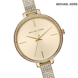 Buy Shop Michael Kors Jaryn Quartz Gold Dial Gold Steel Strap Watch For Women - MK3784 USA Online