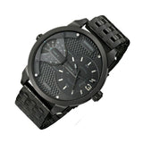 Buy Shop Diesel Mini Daddy Dual Time Black Dial Black Stainless Steel Strap Watch For Men - DZ7316 USA Online