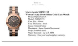 Buy Shop Marc Jacobs Amy Grey Dial Two Tone Steel Strap Watch for Women - MBM3195 USA Online