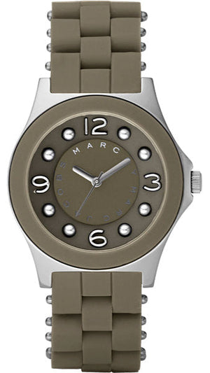 Buy Shop Marc Jacobs Pelly Grey Dial Grey Silicone Strap Watch for Women - MBM2539 USA Online