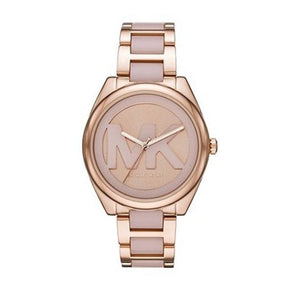 Buy Shop Michael Kors Janelle Three Hand Rose Gold Dial Two Tone Steel Strap Watch For Women - MK7135 USA Online