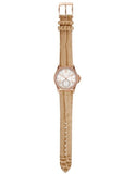 Buy Shop Michael Kors Mini Everest Crystals White Dial Brown Leather Strap Watch for Women - MK4719 USA Online