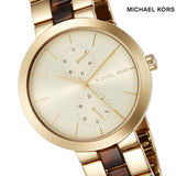 Buy Shop Michael Kors Garner Multifunction Gold Dial Two Tone Steel Strap Watch For Women - MK6471 USA Online