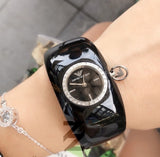 Buy Shop Emporio Armani Casual Analog Black Dial Black Leather Strap Watch For Women - AR0739 USA Online